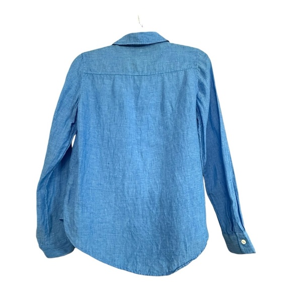 Lilly Pulitzer, Sea View linen button down Sz XS - Picture 3 of 5